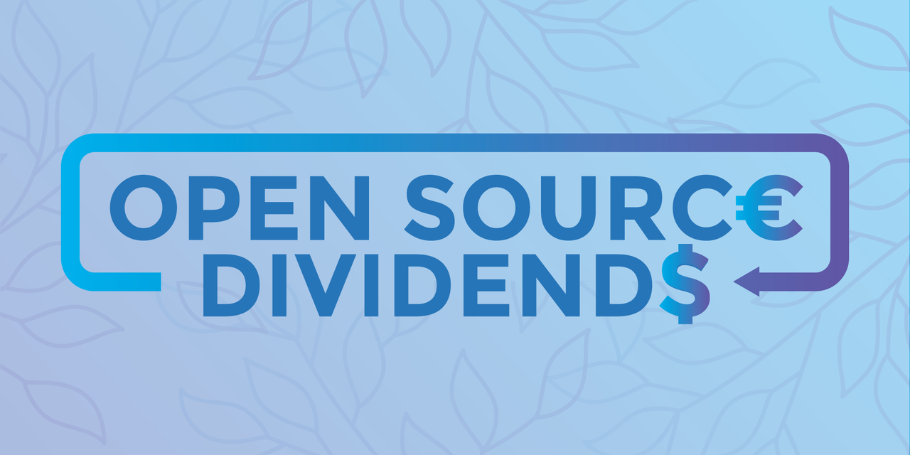 A sign that reads 'Open Source dividends'