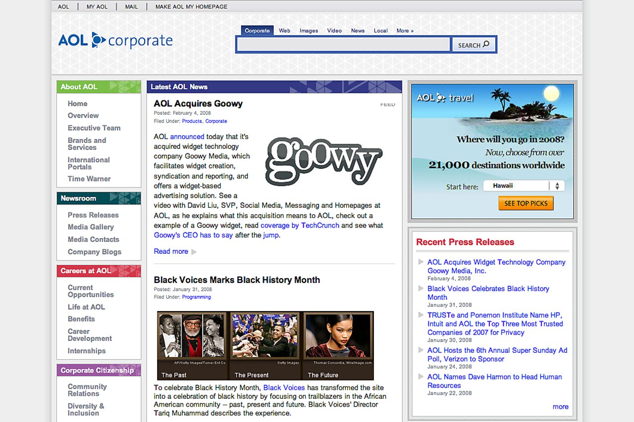 Aol corporate Aol corporate