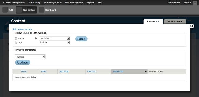 Drupal overlay Drupal overlay