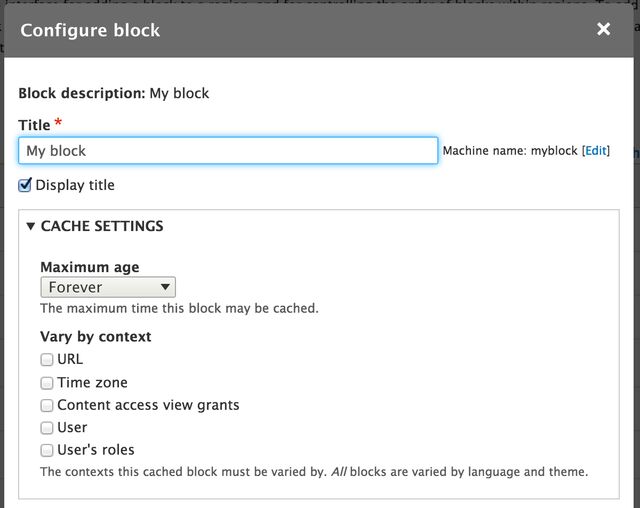 Drupal cache contexts Drupal cache contexts