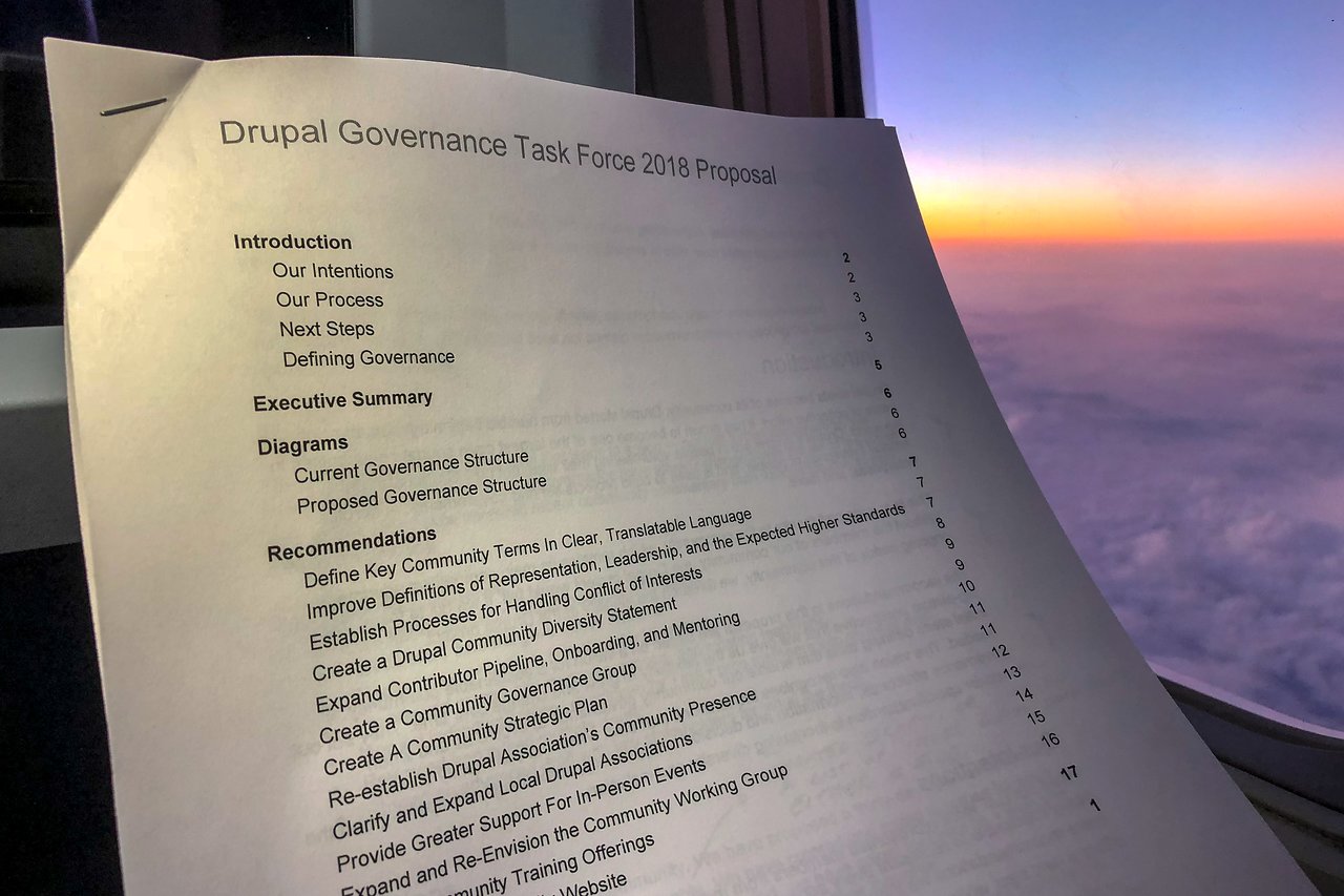 The proposal from the Drupal Governance Task Force