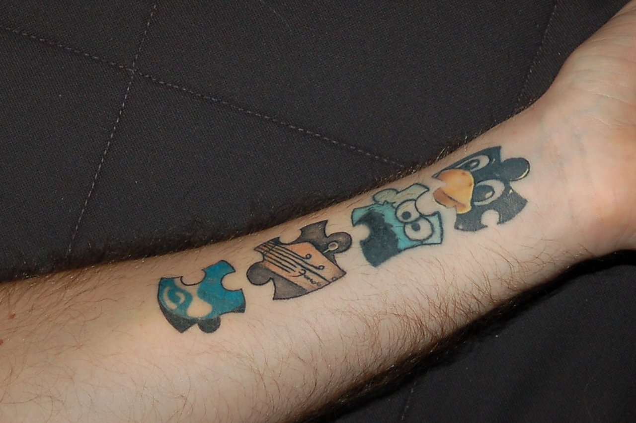 Druplicon puzzle tattoo Druplicon puzzle tattoo