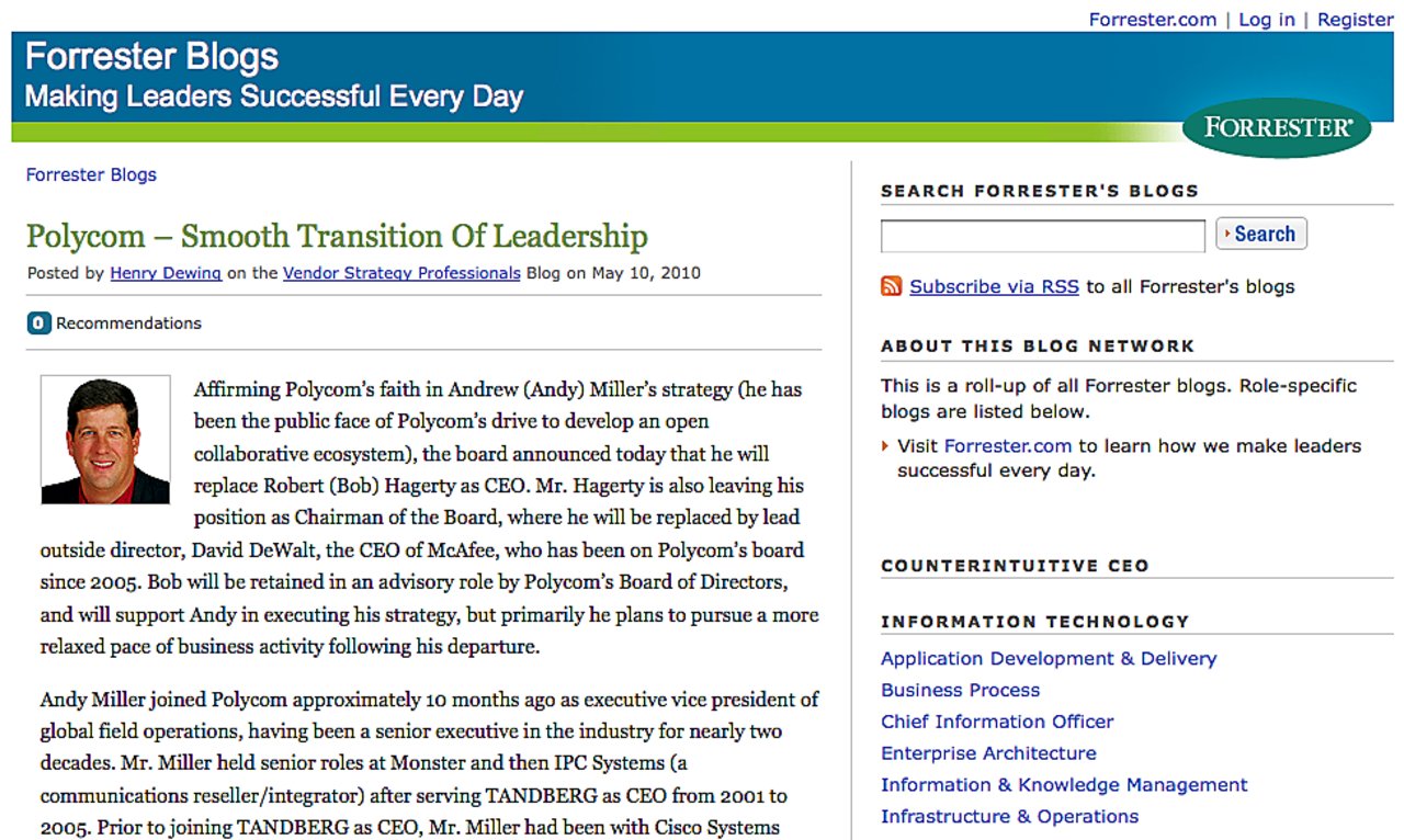 Forrester blogs Forrester blogs