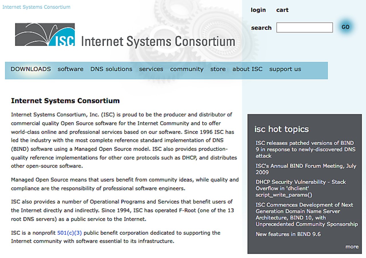 Internet systems consortium Internet systems consortium