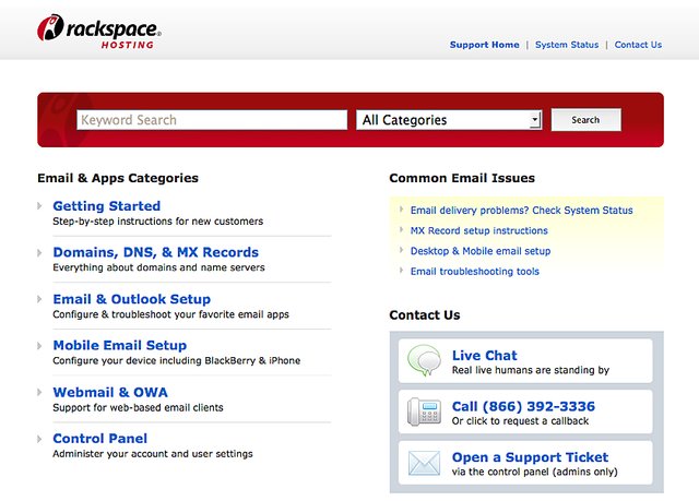 Rackspace support Rackspace support