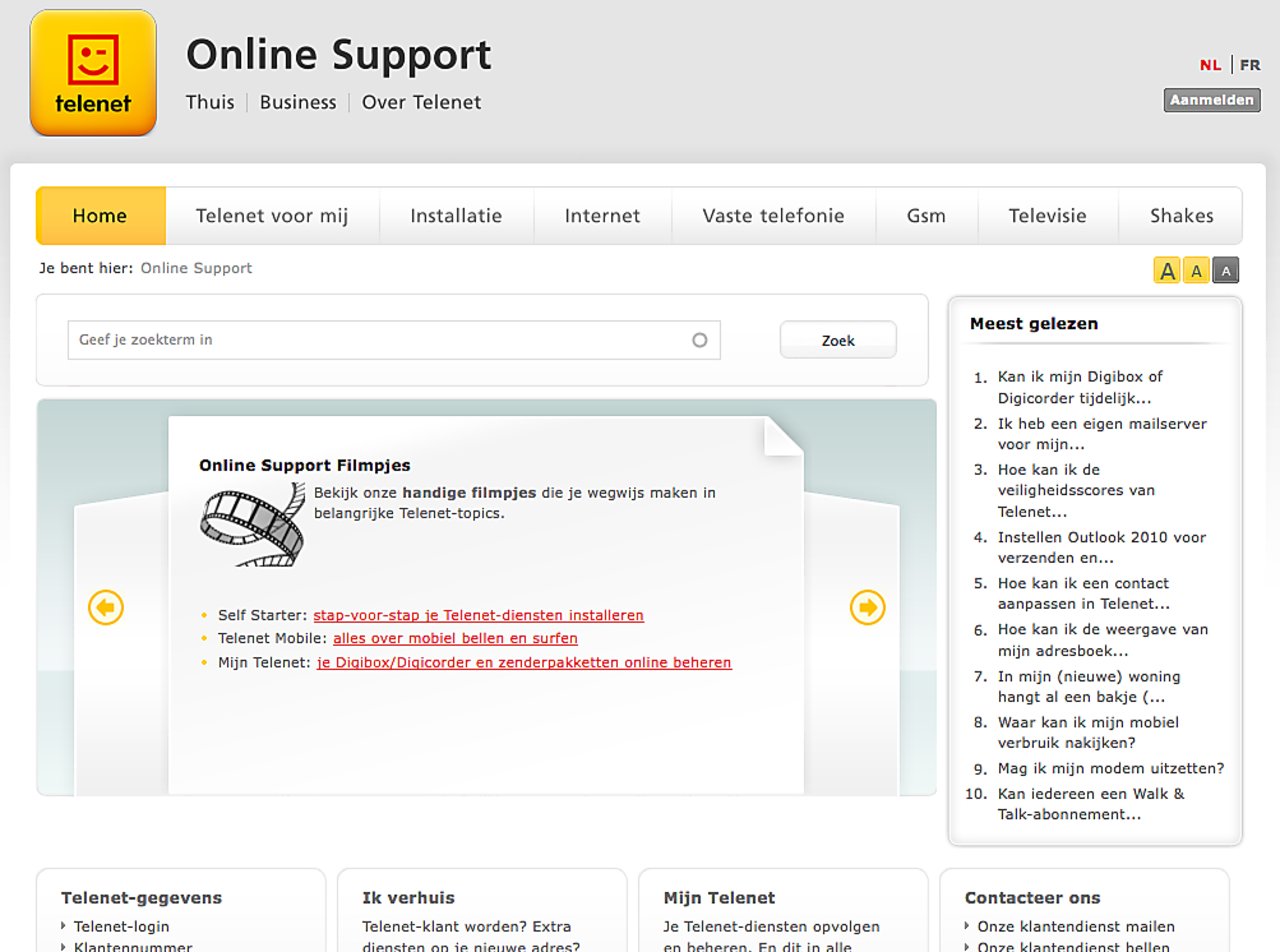 Telenet online support Telenet online support