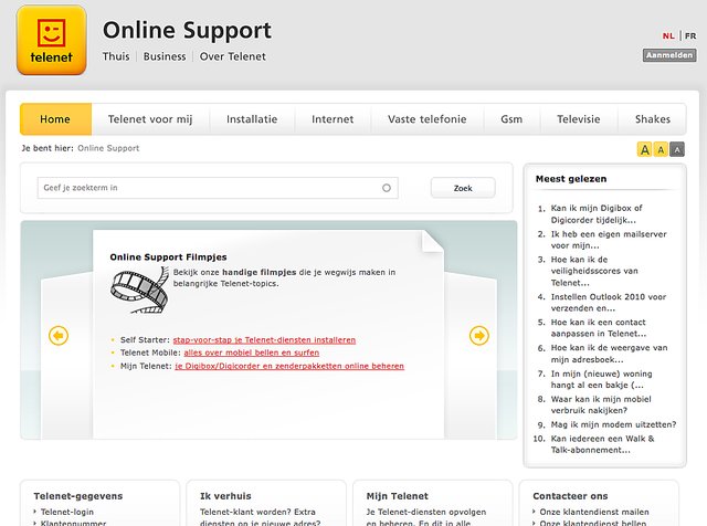 Telenet online support Telenet online support
