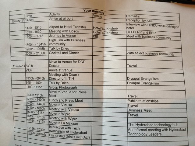 Schedule Schedule
