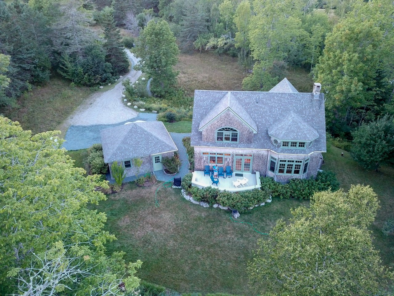 An aerial photo of the house we rented