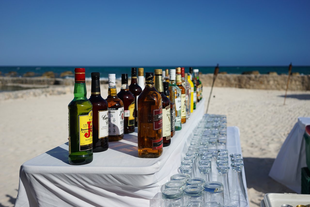 Open beach bar