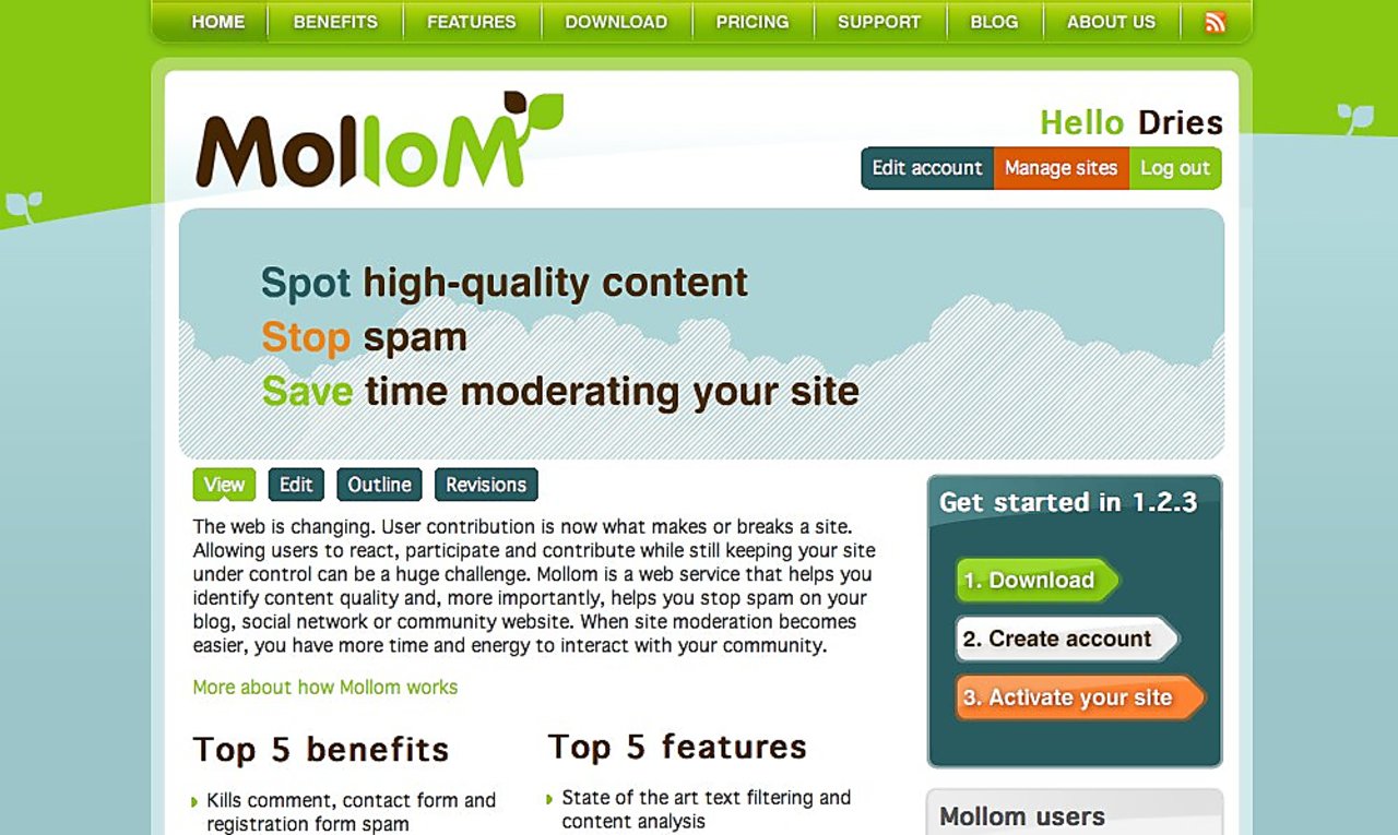 Mollom.com January 2012 Mollom com january
