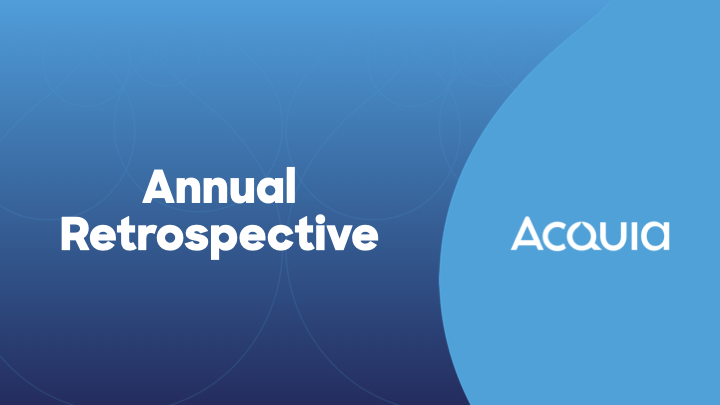 A hero image that reads "Acquia retrospective".