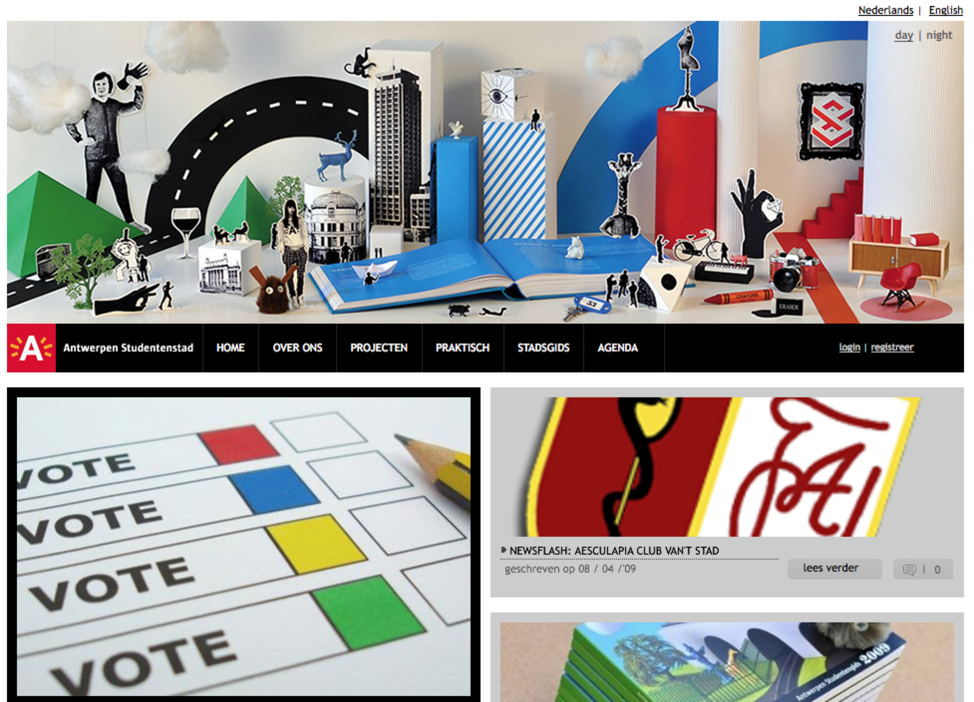 A colorful collage featuring books, buildings, and student life, representing Antwerp as a vibrant student city.