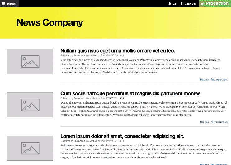 Drupal workspaces prototype