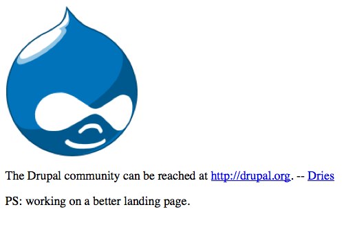 Screenshot of the Drupal.