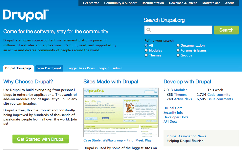 Drupal org redesign