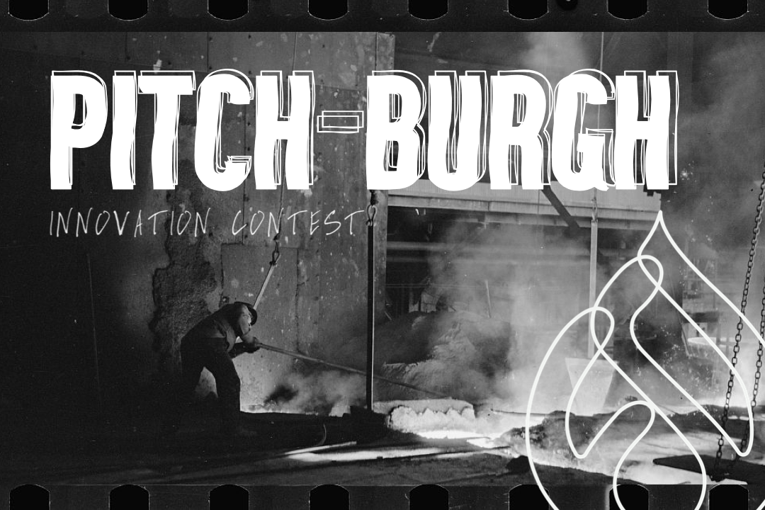 A hero image with the word "Pitch-burgh" in large font, a play on words related to the city of Pittsburgh.