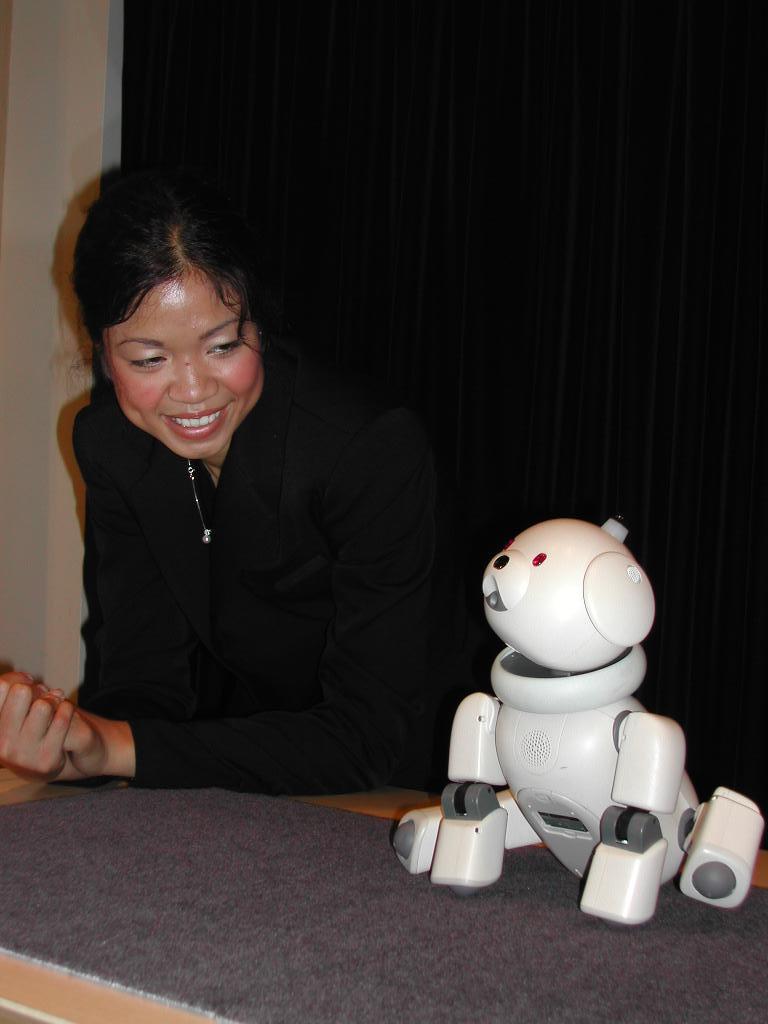 A sony aibo in action